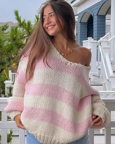 Delvey Pink Knit Sweater